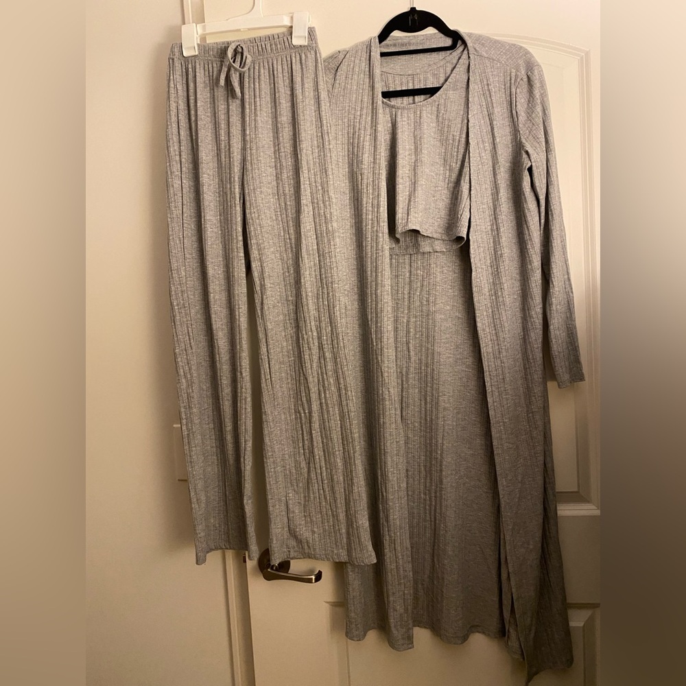 Gray Three-Piece Lounge Set